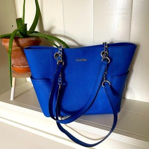 New Calvin Klein Hayden Saffiano Tote